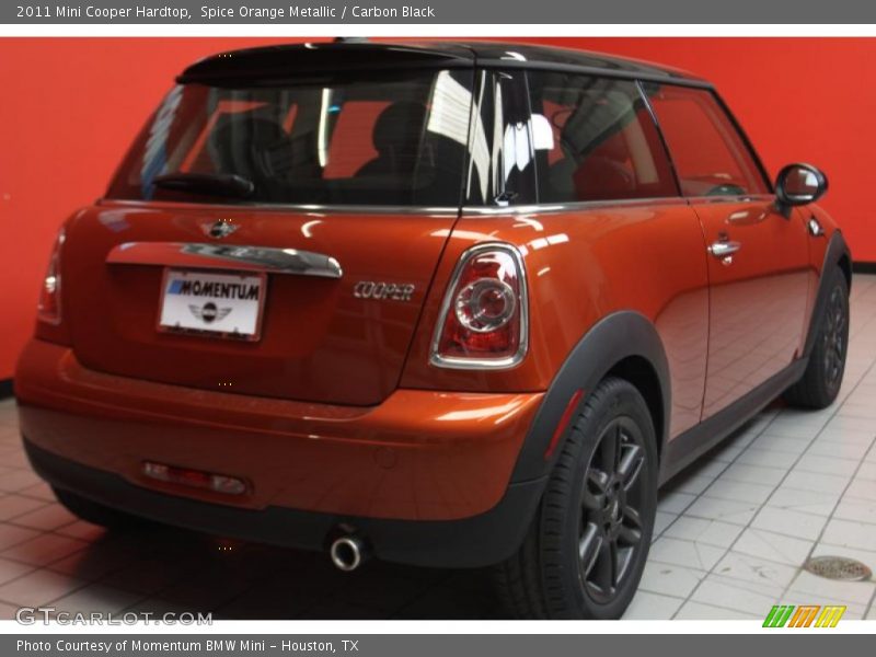 Spice Orange Metallic / Carbon Black 2011 Mini Cooper Hardtop