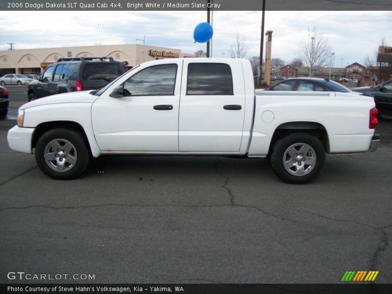 Bright White / Medium Slate Gray 2006 Dodge Dakota SLT Quad Cab 4x4