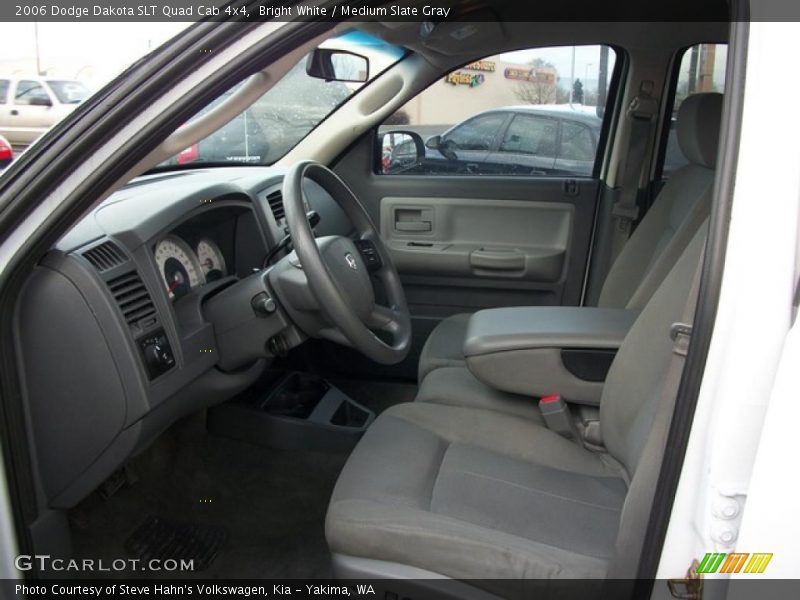 Bright White / Medium Slate Gray 2006 Dodge Dakota SLT Quad Cab 4x4
