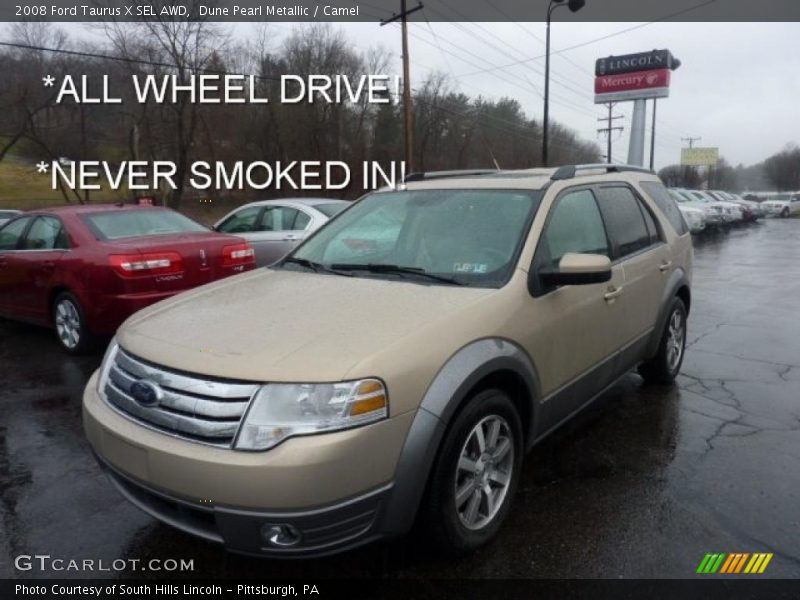 Dune Pearl Metallic / Camel 2008 Ford Taurus X SEL AWD