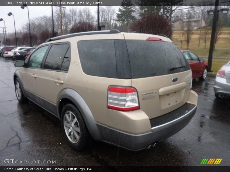 Dune Pearl Metallic / Camel 2008 Ford Taurus X SEL AWD