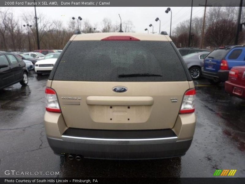 Dune Pearl Metallic / Camel 2008 Ford Taurus X SEL AWD