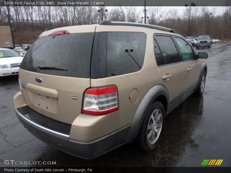 Dune Pearl Metallic / Camel 2008 Ford Taurus X SEL AWD