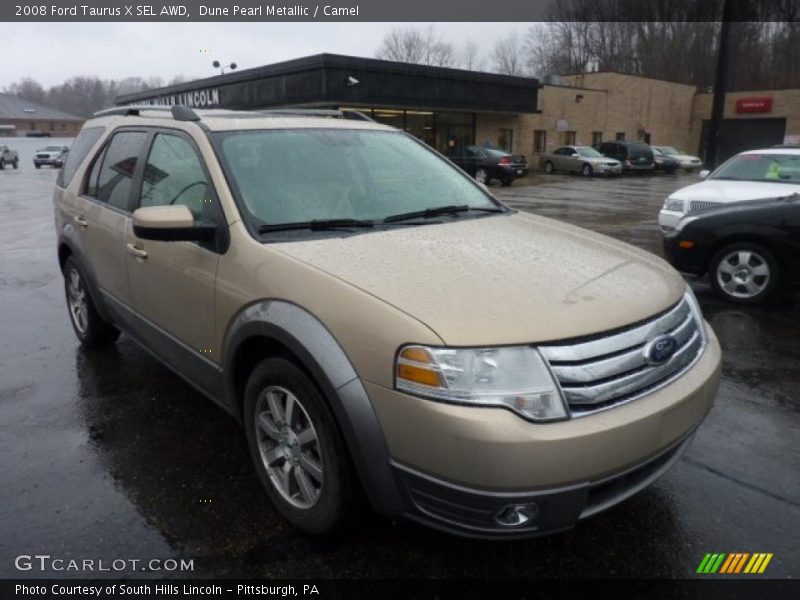 Dune Pearl Metallic / Camel 2008 Ford Taurus X SEL AWD