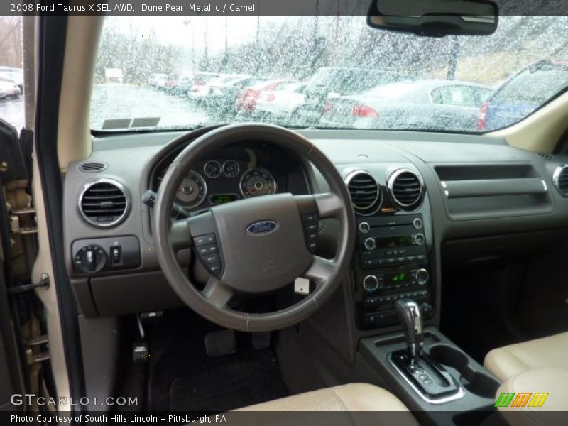 Dune Pearl Metallic / Camel 2008 Ford Taurus X SEL AWD