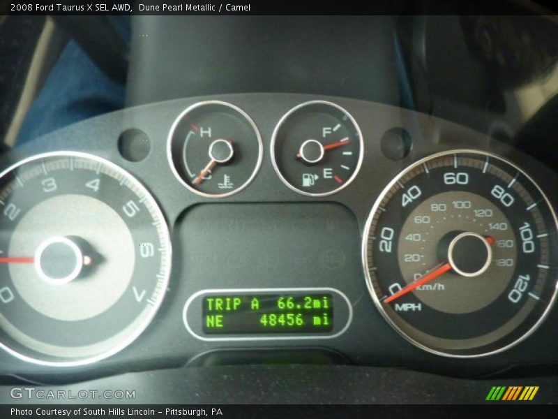 Dune Pearl Metallic / Camel 2008 Ford Taurus X SEL AWD
