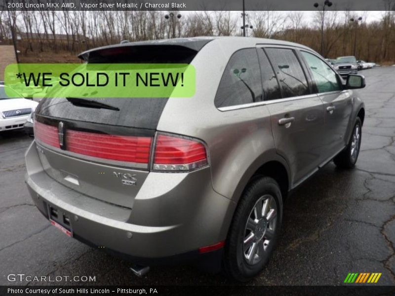Vapor Silver Metallic / Charcoal Black 2008 Lincoln MKX AWD
