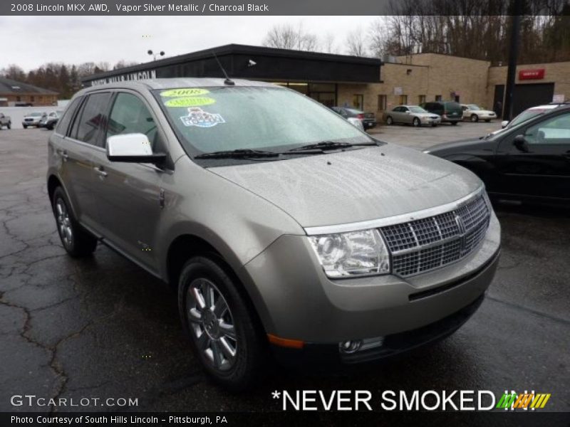 Vapor Silver Metallic / Charcoal Black 2008 Lincoln MKX AWD