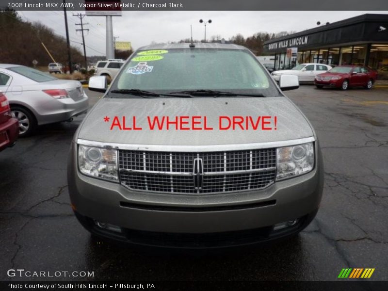 Vapor Silver Metallic / Charcoal Black 2008 Lincoln MKX AWD