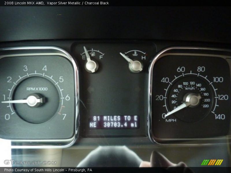  2008 MKX AWD AWD Gauges