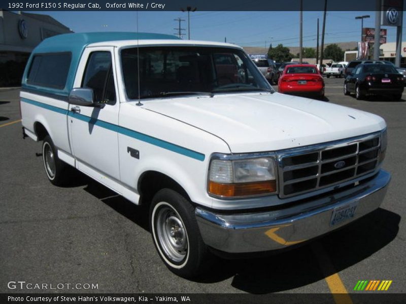 Oxford White / Grey 1992 Ford F150 S Regular Cab