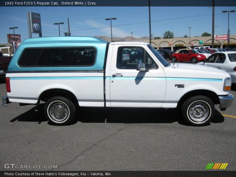 Oxford White / Grey 1992 Ford F150 S Regular Cab