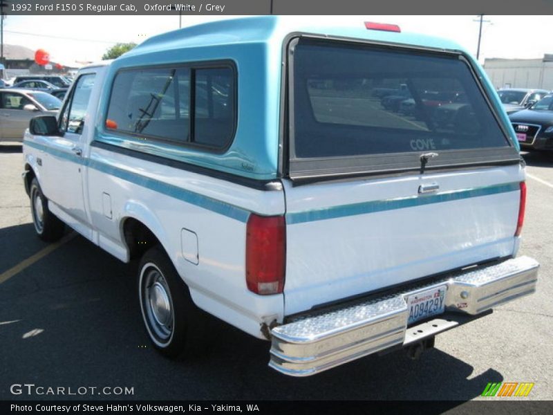 Oxford White / Grey 1992 Ford F150 S Regular Cab