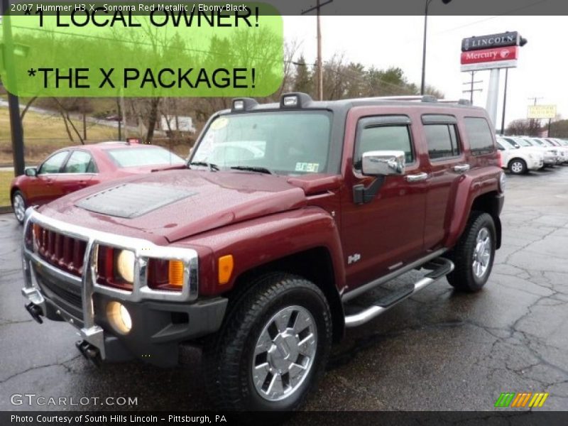 Sonoma Red Metallic / Ebony Black 2007 Hummer H3 X