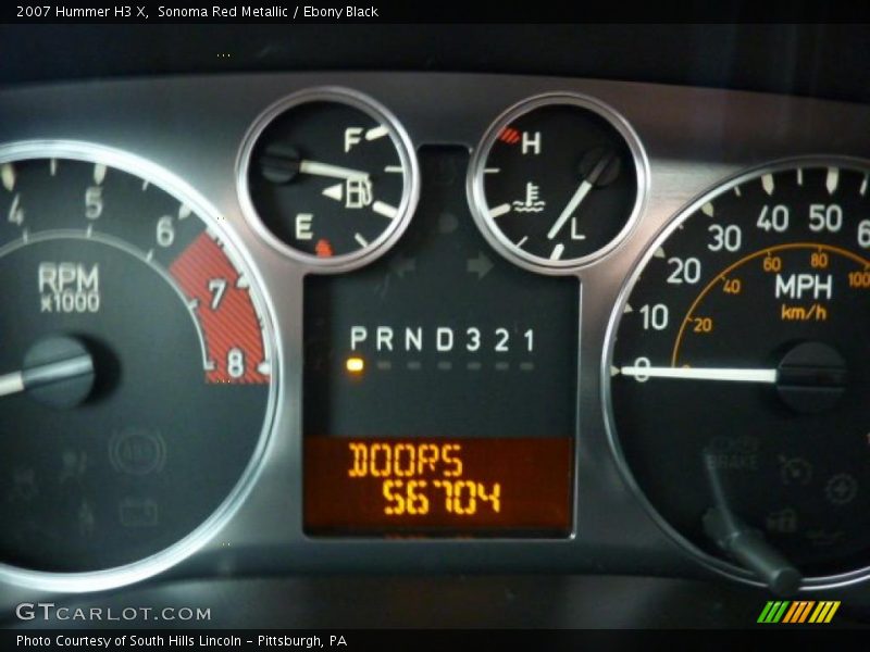 Sonoma Red Metallic / Ebony Black 2007 Hummer H3 X
