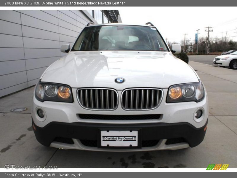 Alpine White / Sand Beige/Black Nevada Leather 2008 BMW X3 3.0si