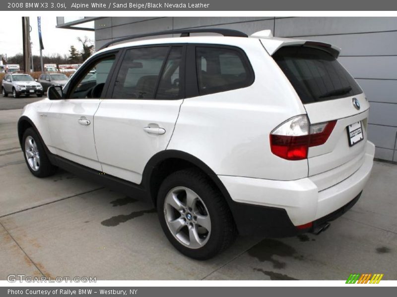 Alpine White / Sand Beige/Black Nevada Leather 2008 BMW X3 3.0si