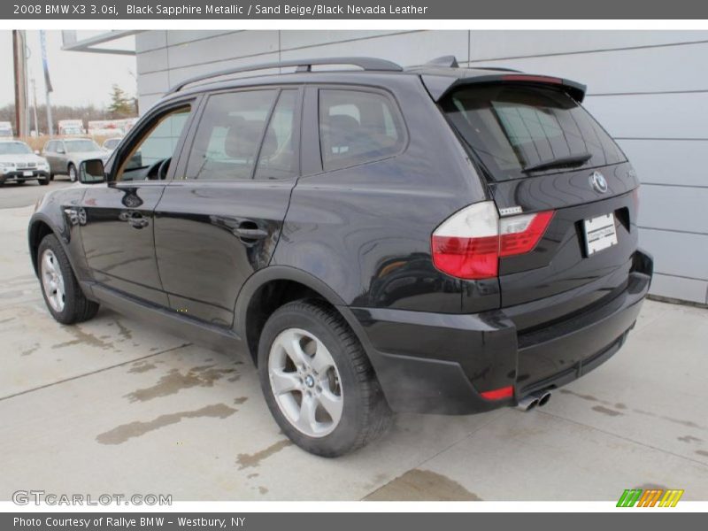 Black Sapphire Metallic / Sand Beige/Black Nevada Leather 2008 BMW X3 3.0si