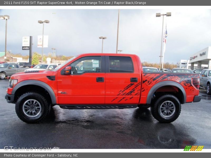  2011 F150 SVT Raptor SuperCrew 4x4 Molten Orange Tri Coat