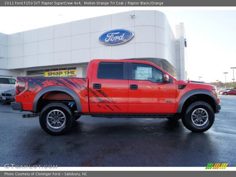 Molten Orange Tri Coat / Raptor Black/Orange 2011 Ford F150 SVT Raptor SuperCrew 4x4