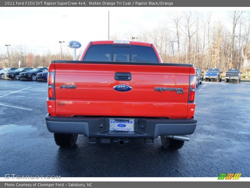 Molten Orange Tri Coat / Raptor Black/Orange 2011 Ford F150 SVT Raptor SuperCrew 4x4