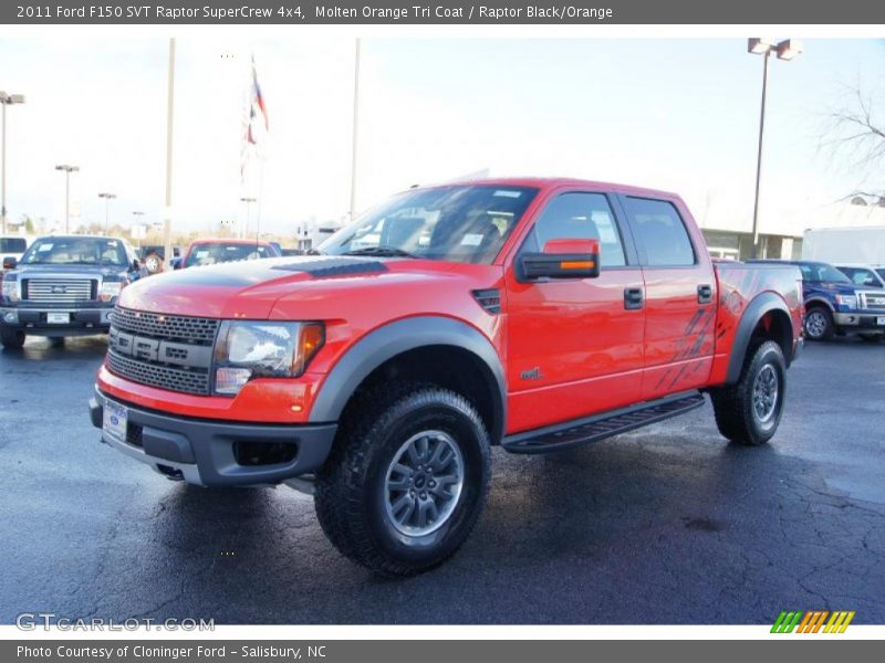 Molten Orange Tri Coat / Raptor Black/Orange 2011 Ford F150 SVT Raptor SuperCrew 4x4