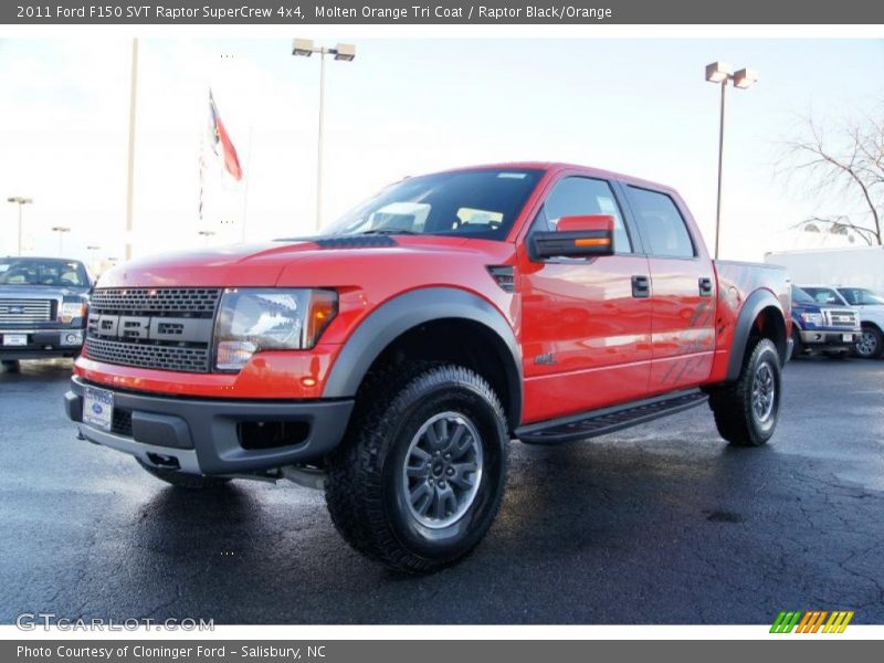 Molten Orange Tri Coat / Raptor Black/Orange 2011 Ford F150 SVT Raptor SuperCrew 4x4