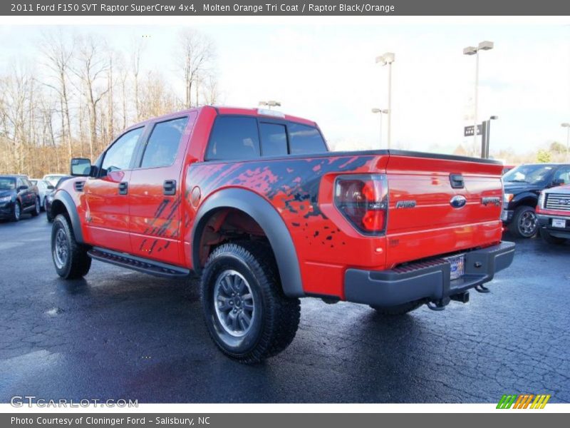 Molten Orange Tri Coat / Raptor Black/Orange 2011 Ford F150 SVT Raptor SuperCrew 4x4