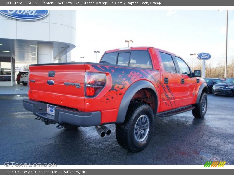 Molten Orange Tri Coat / Raptor Black/Orange 2011 Ford F150 SVT Raptor SuperCrew 4x4