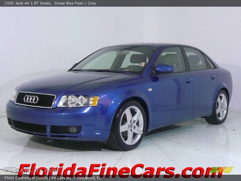 Ocean Blue Pearl / Grey 2005 Audi A4 1.8T Sedan