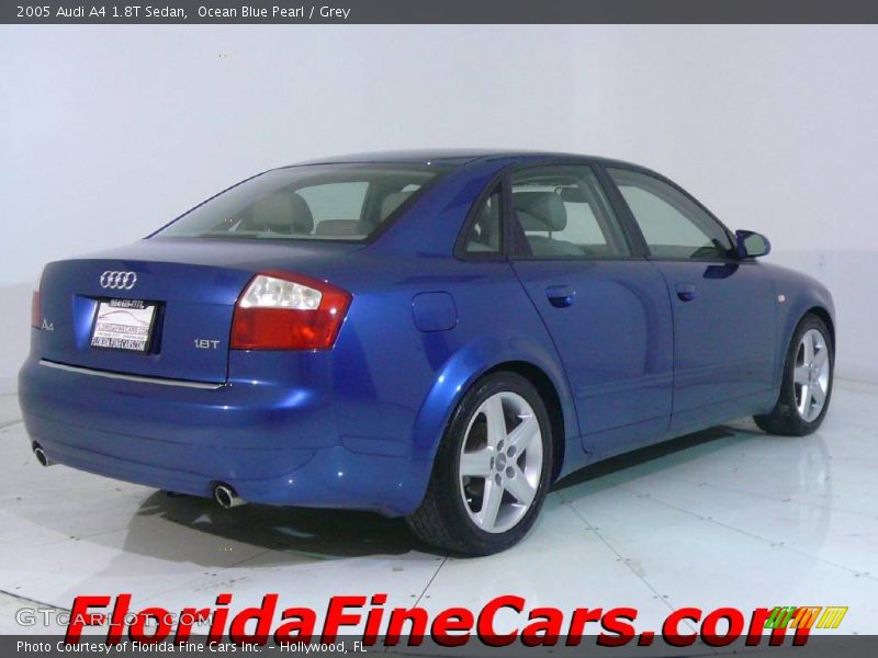 Ocean Blue Pearl / Grey 2005 Audi A4 1.8T Sedan