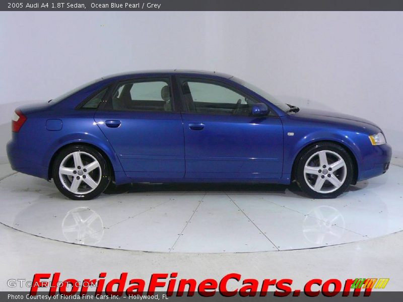 Ocean Blue Pearl / Grey 2005 Audi A4 1.8T Sedan