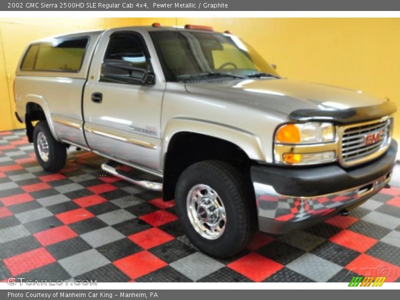Pewter Metallic / Graphite 2002 GMC Sierra 2500HD SLE Regular Cab 4x4