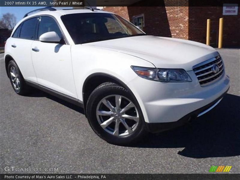 Ivory Pearl / Wheat 2007 Infiniti FX 35 AWD