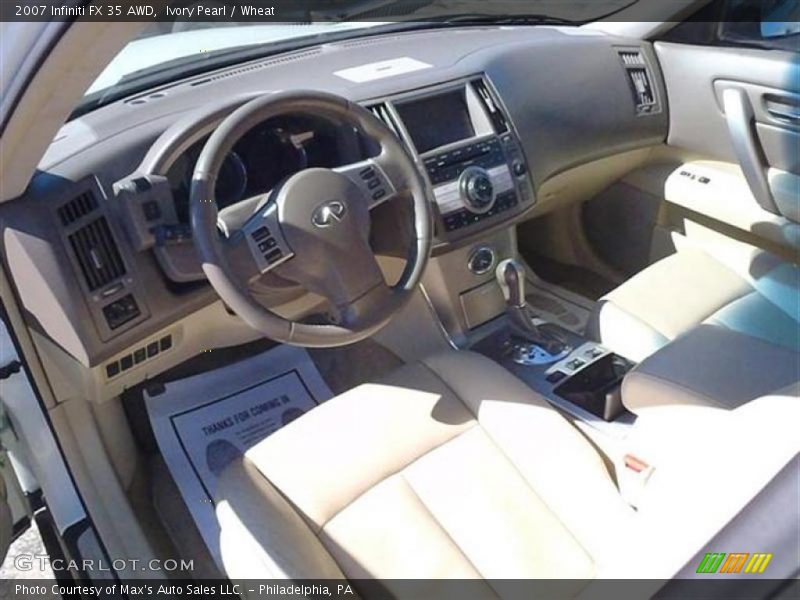 Ivory Pearl / Wheat 2007 Infiniti FX 35 AWD