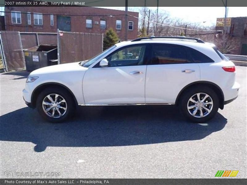 Ivory Pearl / Wheat 2007 Infiniti FX 35 AWD