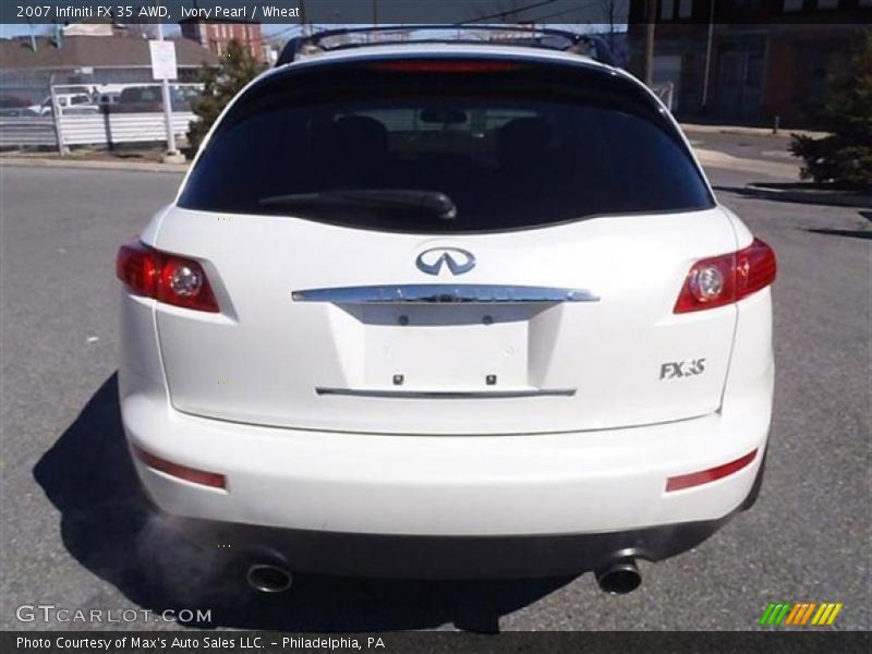 Ivory Pearl / Wheat 2007 Infiniti FX 35 AWD