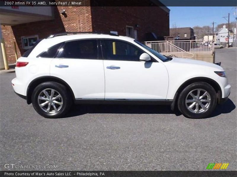 Ivory Pearl / Wheat 2007 Infiniti FX 35 AWD