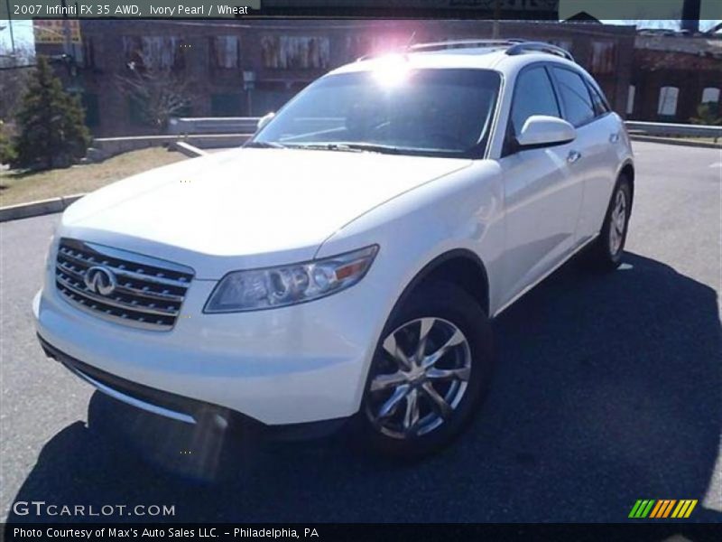 Ivory Pearl / Wheat 2007 Infiniti FX 35 AWD