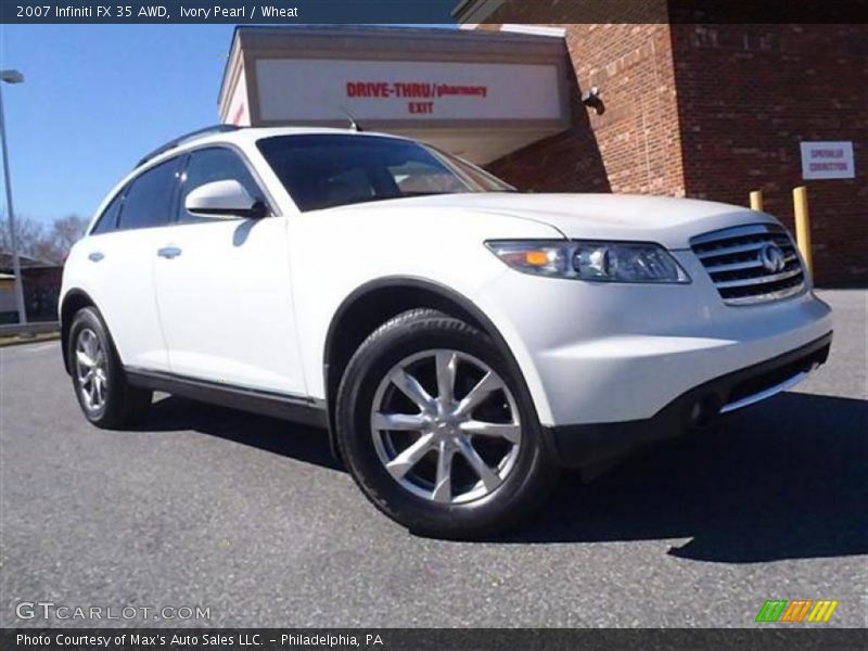 Ivory Pearl / Wheat 2007 Infiniti FX 35 AWD