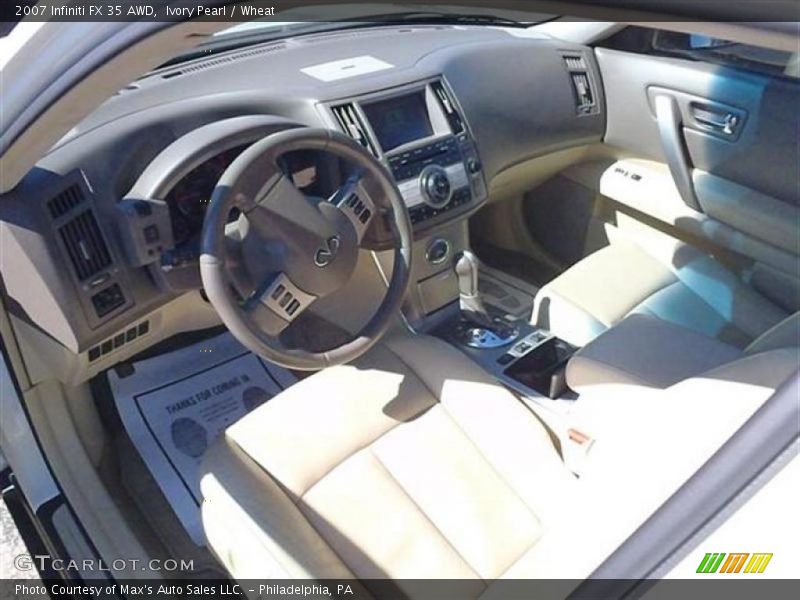 Ivory Pearl / Wheat 2007 Infiniti FX 35 AWD