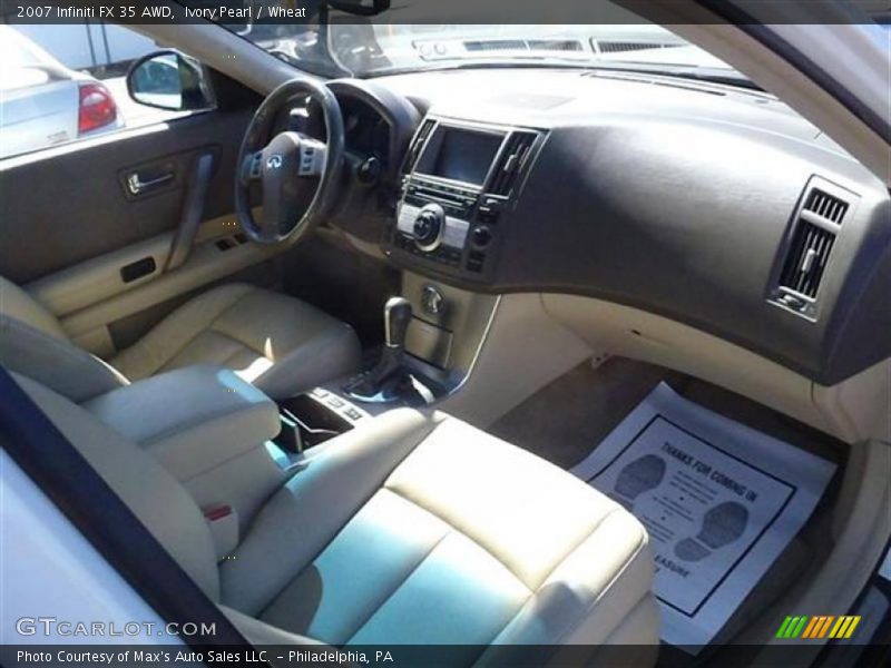 Ivory Pearl / Wheat 2007 Infiniti FX 35 AWD