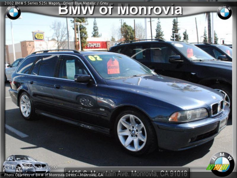 Orient Blue Metallic / Grey 2002 BMW 5 Series 525i Wagon
