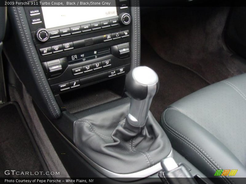 Black / Black/Stone Grey 2009 Porsche 911 Turbo Coupe