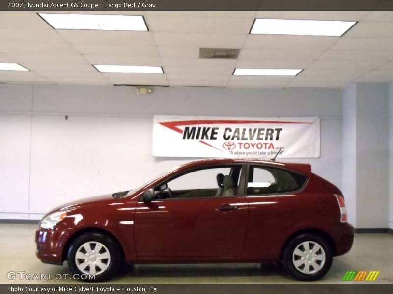 Tango Red / Gray 2007 Hyundai Accent GS Coupe