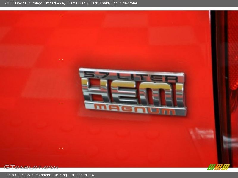 Flame Red / Dark Khaki/Light Graystone 2005 Dodge Durango Limited 4x4