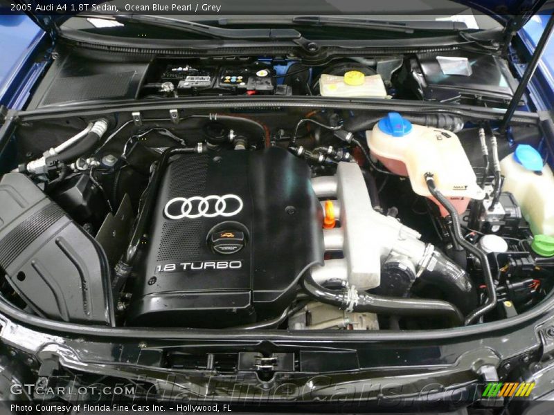 Ocean Blue Pearl / Grey 2005 Audi A4 1.8T Sedan