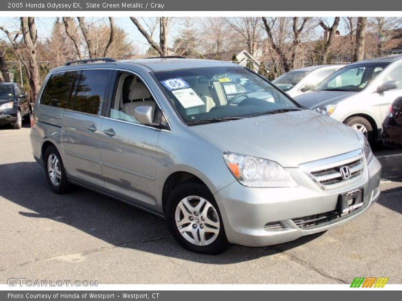 Slate Green Metallic / Gray 2005 Honda Odyssey EX