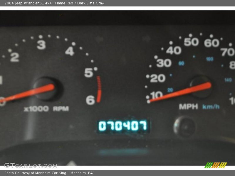 Flame Red / Dark Slate Gray 2004 Jeep Wrangler SE 4x4