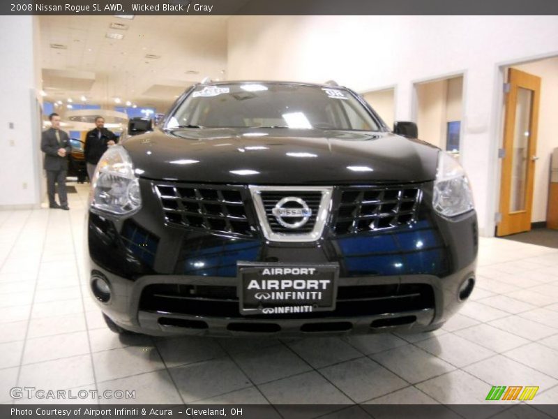 Wicked Black / Gray 2008 Nissan Rogue SL AWD